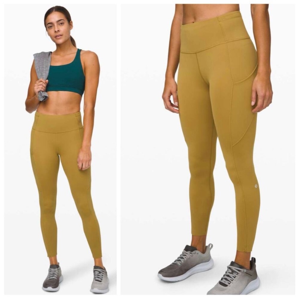 Lululemon Fast and Free Leggings, “Gappe Leaf” | Size 10, 25” Inseam
